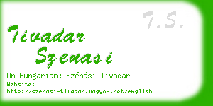 tivadar szenasi business card